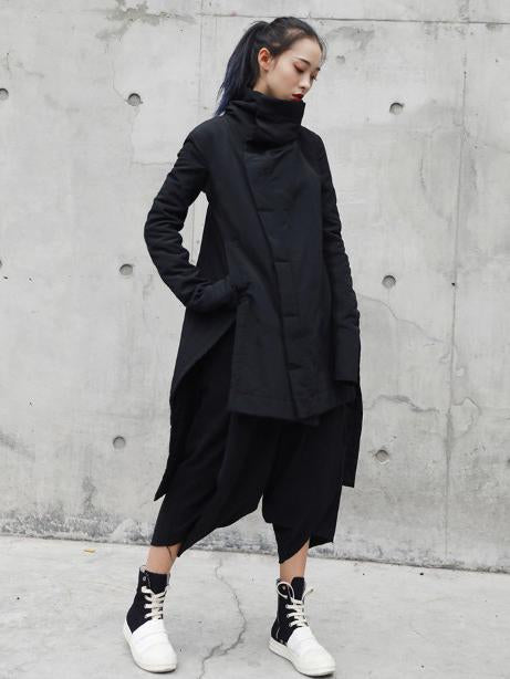 xakxx High-neck Cool Irregular Warm Jacket