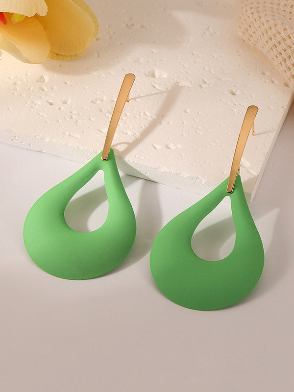 xakxx Geometric Hollow Drop Earrings