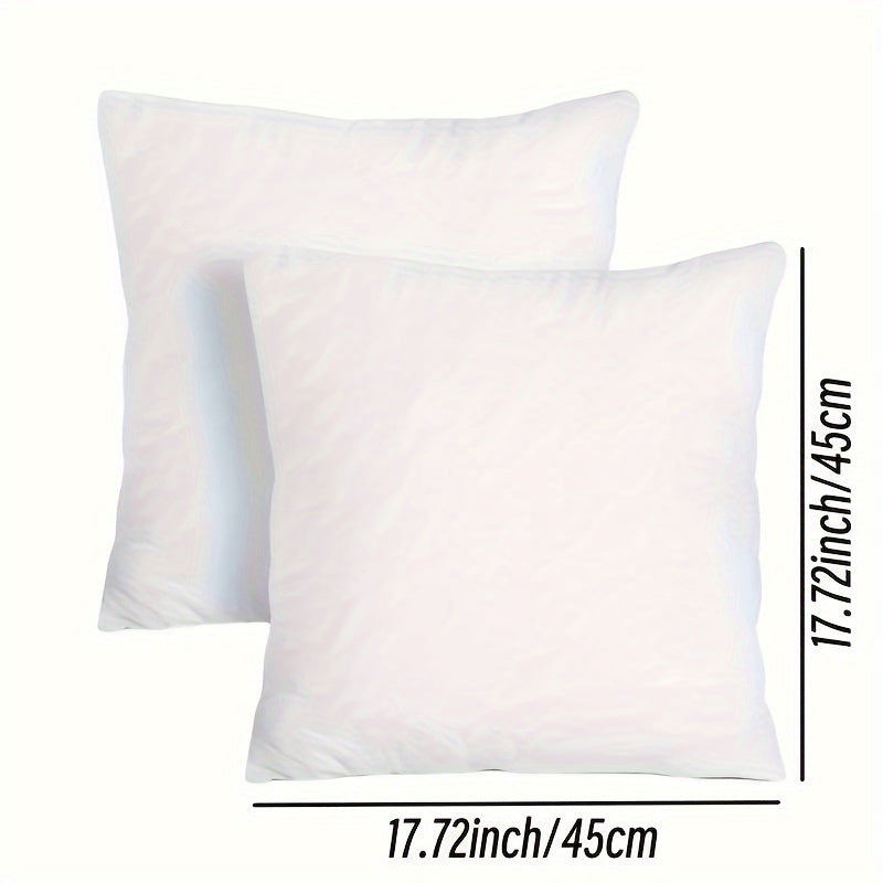 2pcs Pillow Inserts, Square Pillow Cushion Insert Soft Fluffy Cushion Pillow Core White Pillow Inserts Christmas Decor Halloween Decor Bed Sofa Home Decor