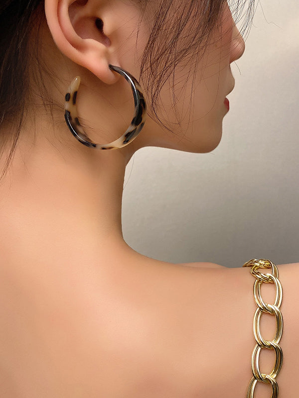 xakxx Original Leopard Geometric Earrings