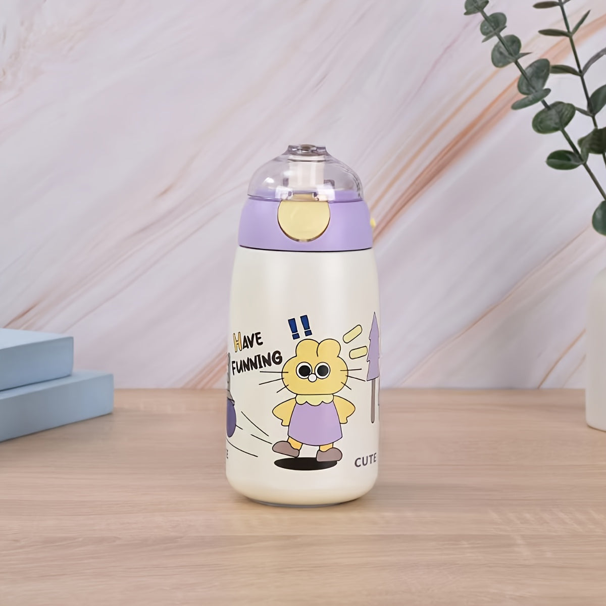 1pc Cartoon Vacuum Flask - Double-Walled Insulated 500ml Travel Thermal Cup for Hot and Cold Beverages - Adorable Cartoon Design, Perfect for Summer Winter Drinkware, and Makes a Thoughtful Gift