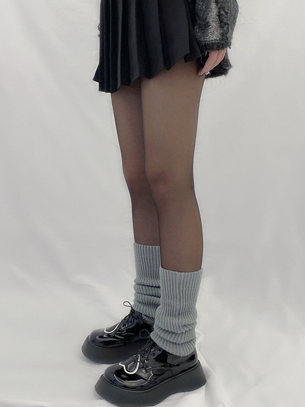 xakxx Casual Solid Color Leg Warmers Accessories
