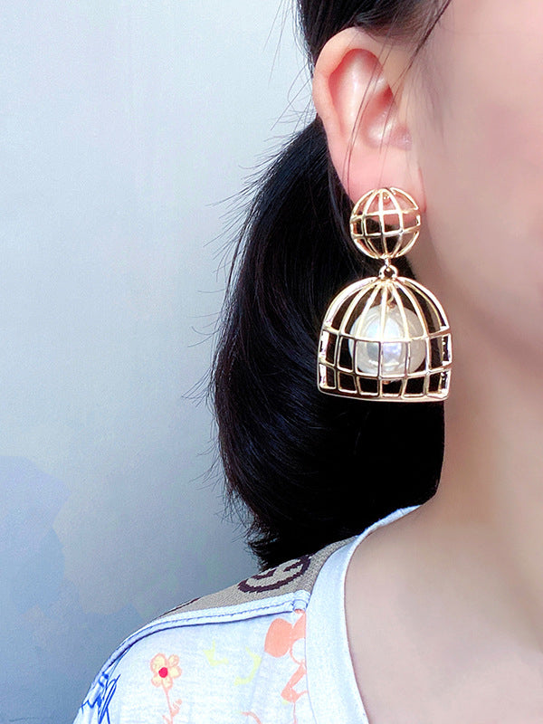 xakxx Statement Geometric Pearl Earrings Accessories