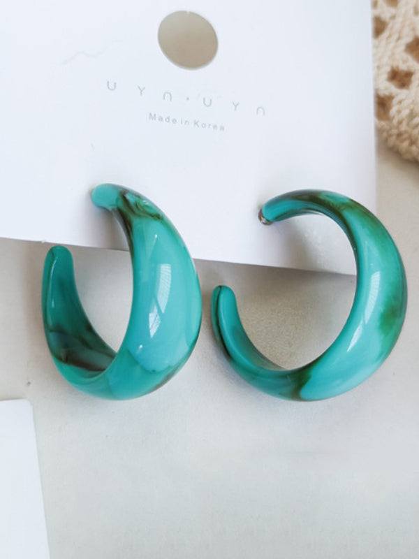 xakxx Vintage Geometric 6 Colors Acrylic Earring