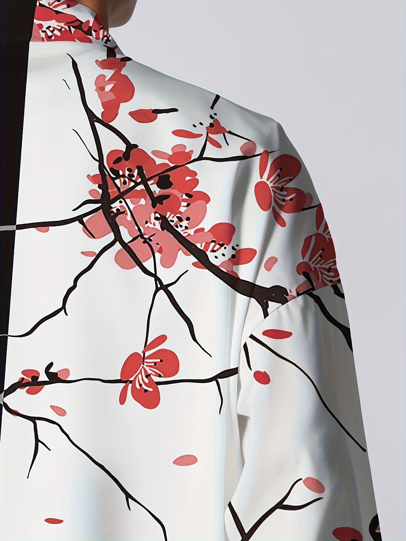 Men's Vintage-Inspired Loose Fit Kimono Robe - Casual Japanese Style, Polyester, Machine Washable - Perfect for Spring/Summer/Fall
