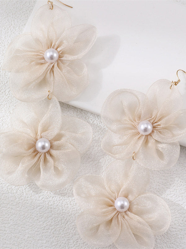 xakxx Three-Dimensional Flower Drop Earrings