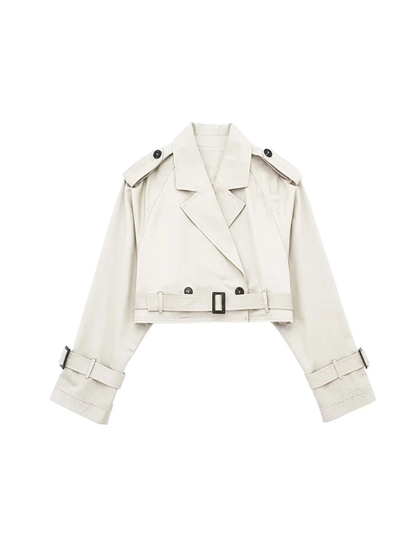 xakxx Long Sleeves Loose Split-Joint Lapel Jackets