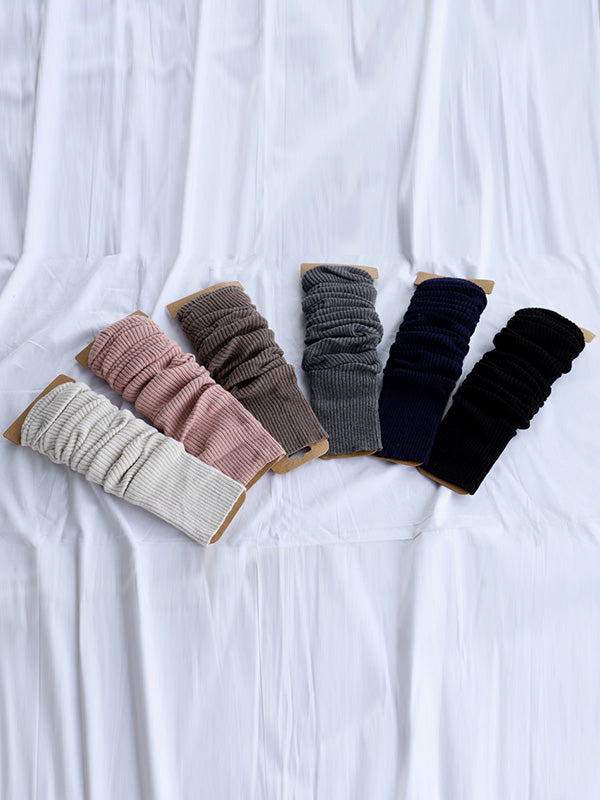 xakxx Knitted Solid Color Leg Warmers Accessories