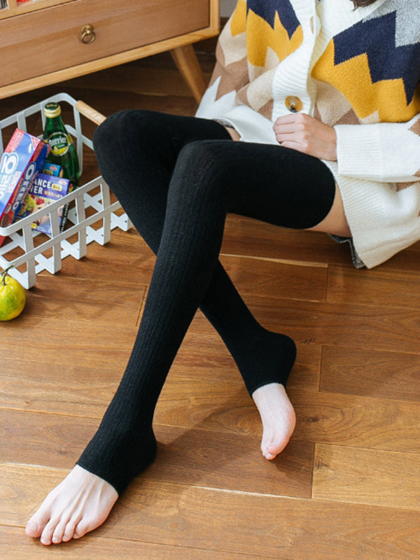 xakxx Casual Skinny Keep Warm Solid Color Leg Warmers Accessories