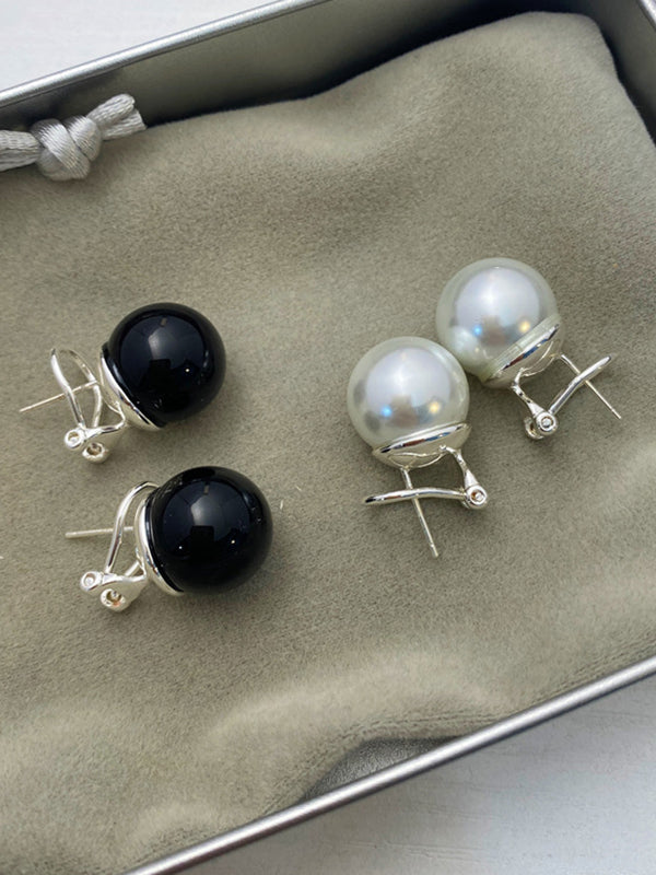 xakxx Geometric Imitation Pearl Earrings Accessories