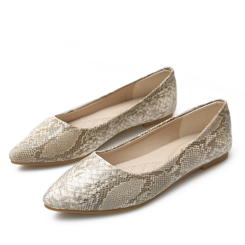 XGRAVITY Fashion New Autumn Brand Chunky Heel Shoes Split Leather Snakeskin Soft Women Shoes Round Toe Shoes Ladies Dress Shoes