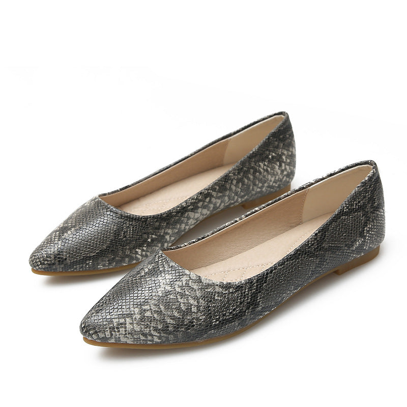 XGRAVITY Fashion New Autumn Brand Chunky Heel Shoes Split Leather Snakeskin Soft Women Shoes Round Toe Shoes Ladies Dress Shoes