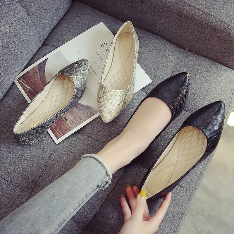 XGRAVITY Fashion New Autumn Brand Chunky Heel Shoes Split Leather Snakeskin Soft Women Shoes Round Toe Shoes Ladies Dress Shoes