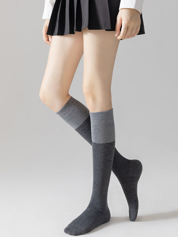 xakxx Casual Contrast Color Socks Accessories