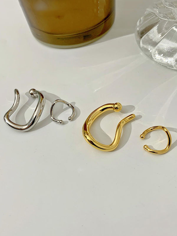 xakxx Simple Chic Solid Color Normcore Earrings