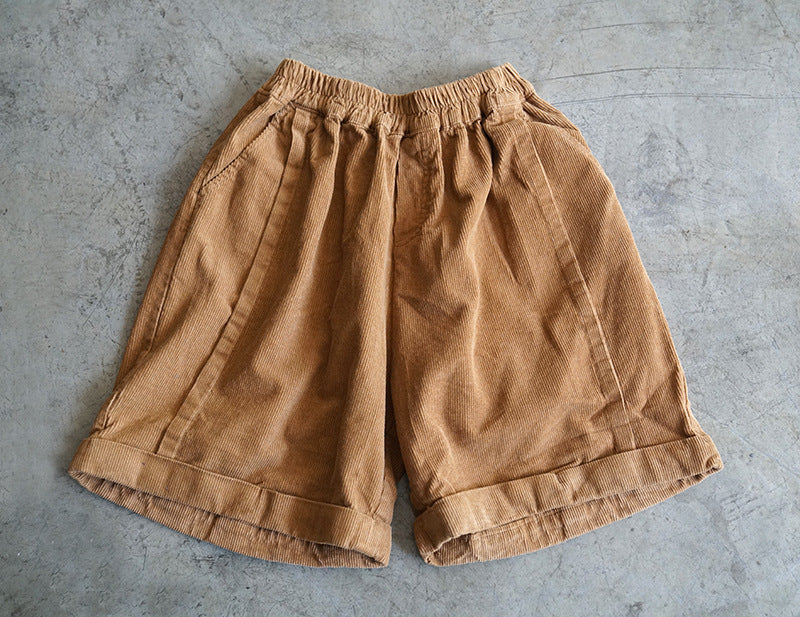 casual literary and artistic corduroy trendy versatile and thin straight trousers old short boots autumn and winter K19314