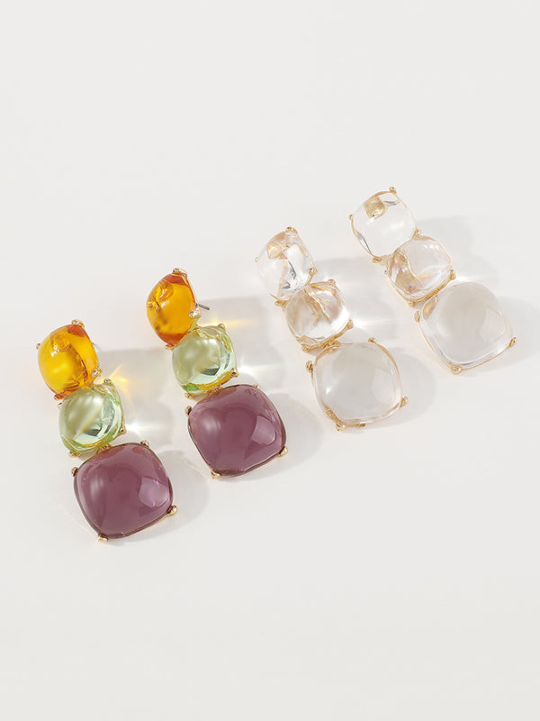 xakxx Geometric Drop Earrings Earrings Accessories