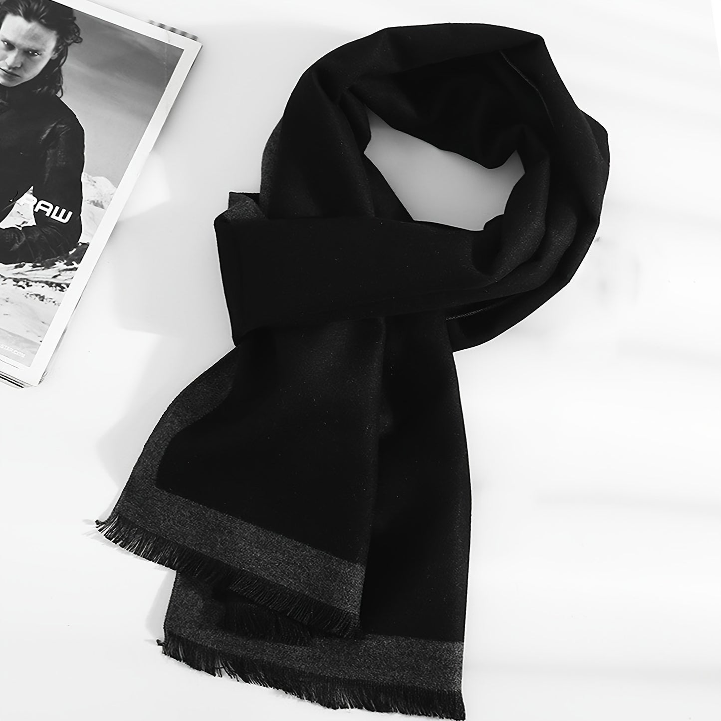 1pc 70.87*11.81inch Men's Stylish Scarf -Travel Essential- For Autumn And Winter, Winter Holiday Gifts