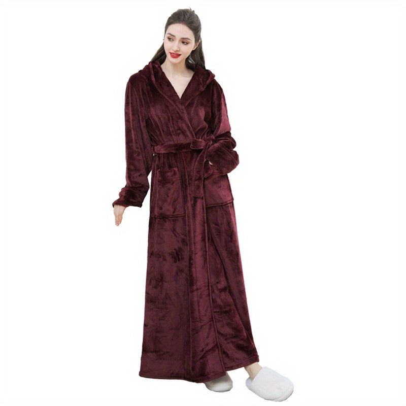 Soft and Warm Flannel Robe for Women and Men - Extra Long and Thick for Cozy Winter Nights - Available in Various Sizes
