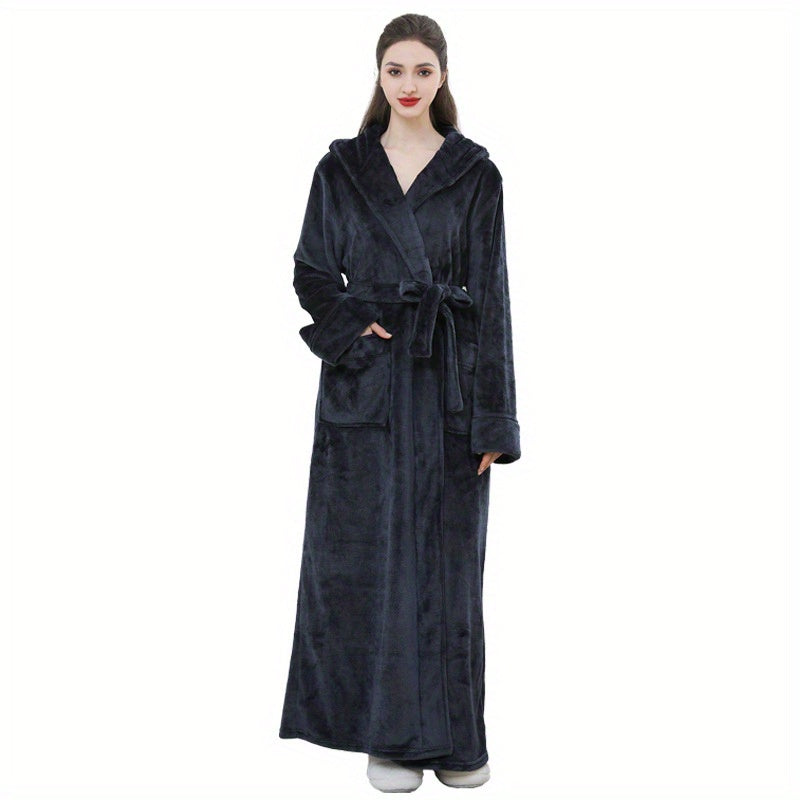 Soft and Warm Flannel Robe for Women and Men - Extra Long and Thick for Cozy Winter Nights - Available in Various Sizes