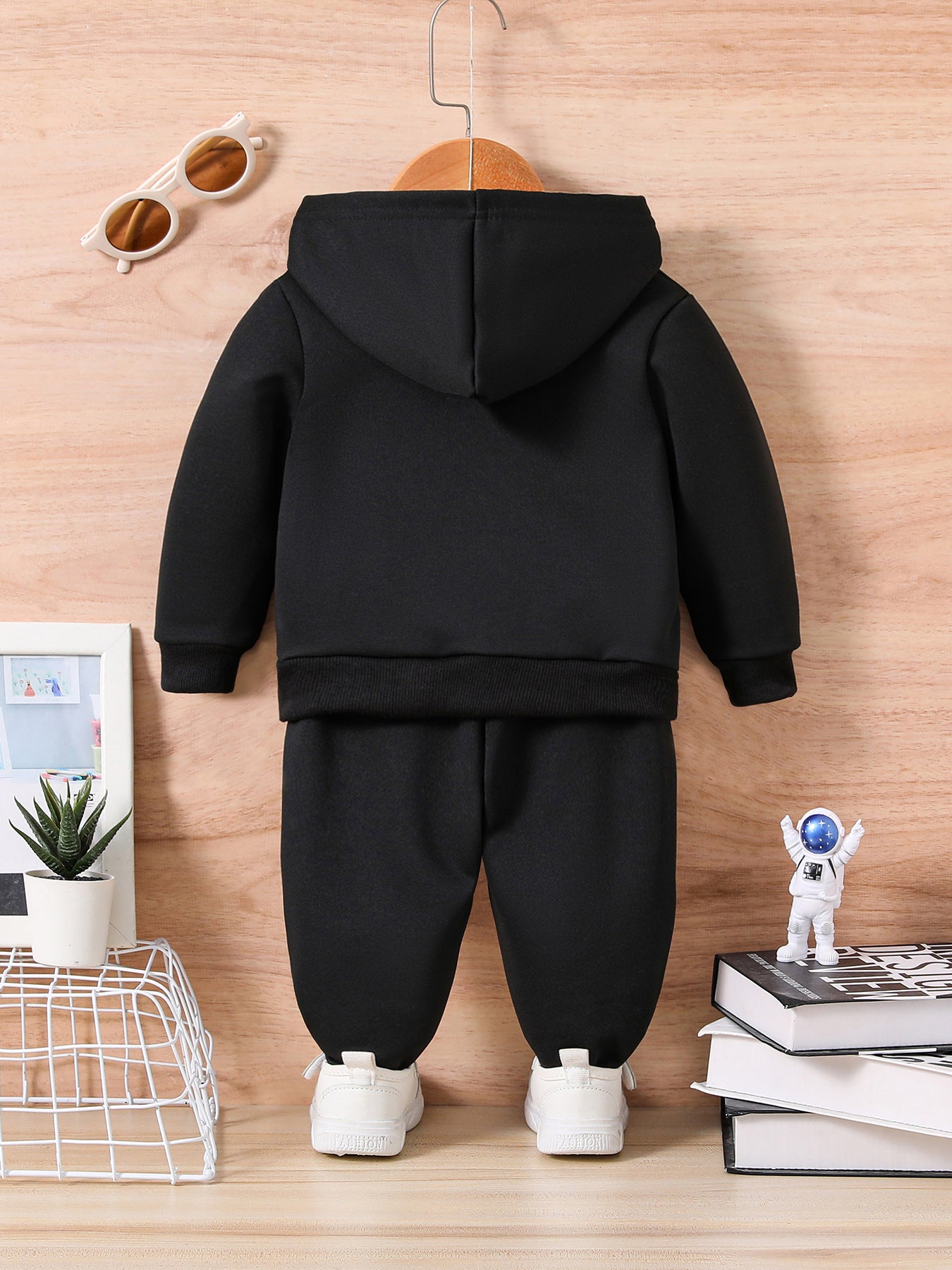 Infant Baby Fashion Long Sleeve Hooded Sweatshirt Set Cartoon Toy Car Christmas Tree Print Baby Boy Trousers Set