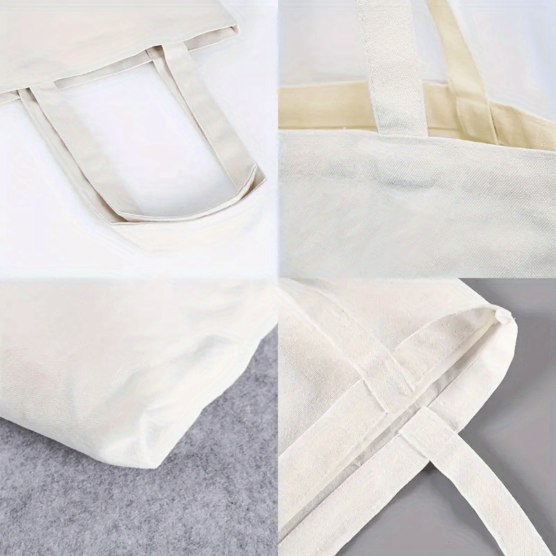 Christmas-Themed Women's Fashion Canvas Tote Bag - Machine Washable, Open Top