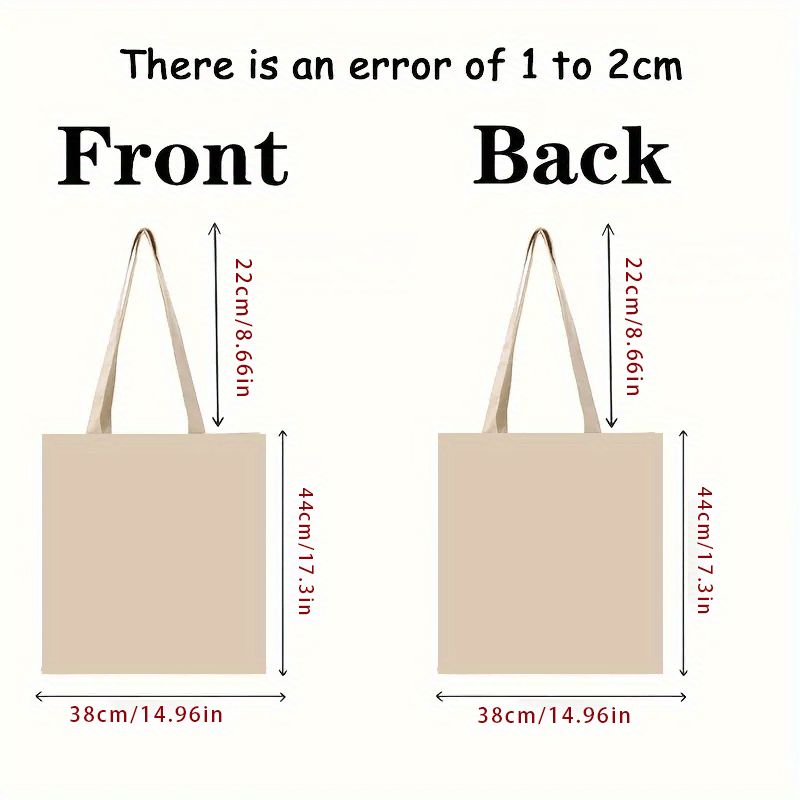Christmas-Themed Women's Fashion Canvas Tote Bag - Machine Washable, Open Top