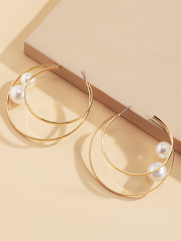xakxx Original Vintage Geometric Pearl Earrings