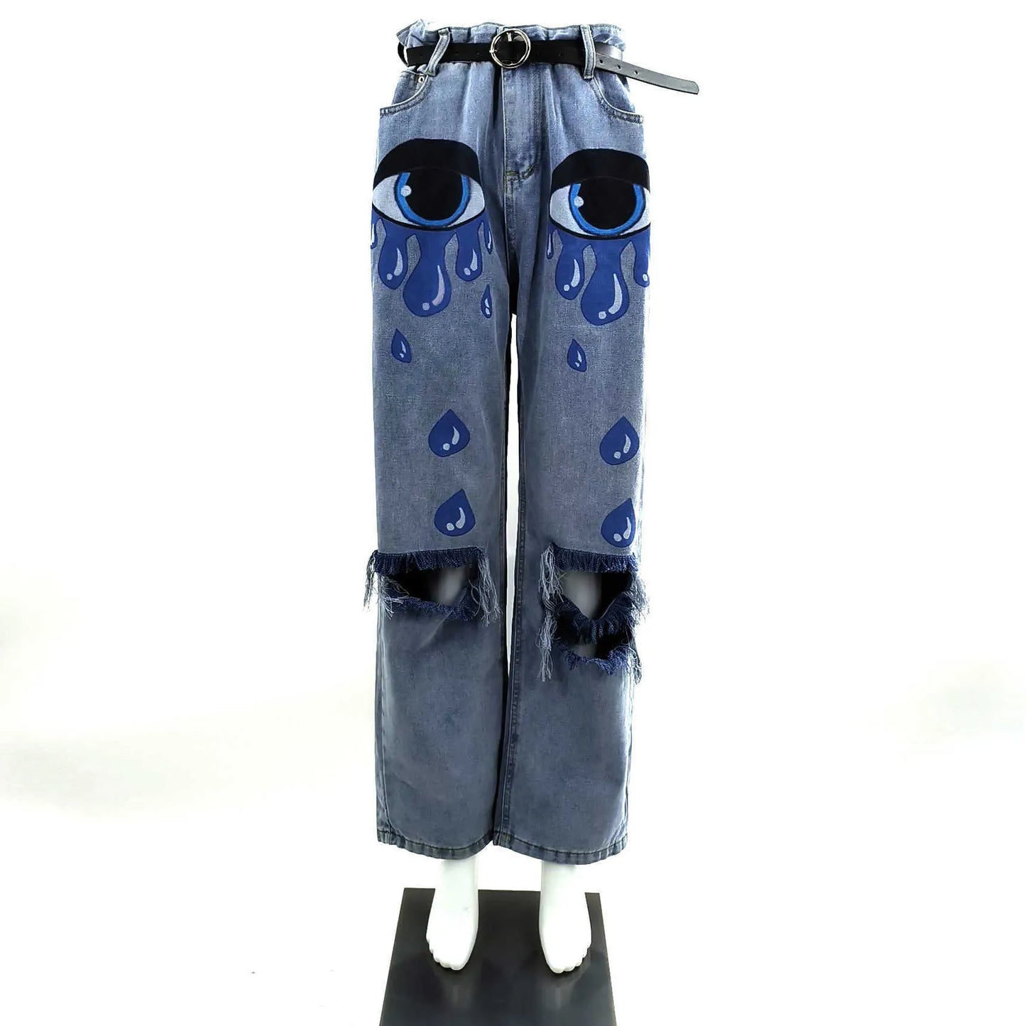 Women's Jeans Ruched Denim Blue High Wait Stacked Pants Autumn y2k Women Clothing Streetwear Jeans Fashion Skinny Pockets Trousers J230605