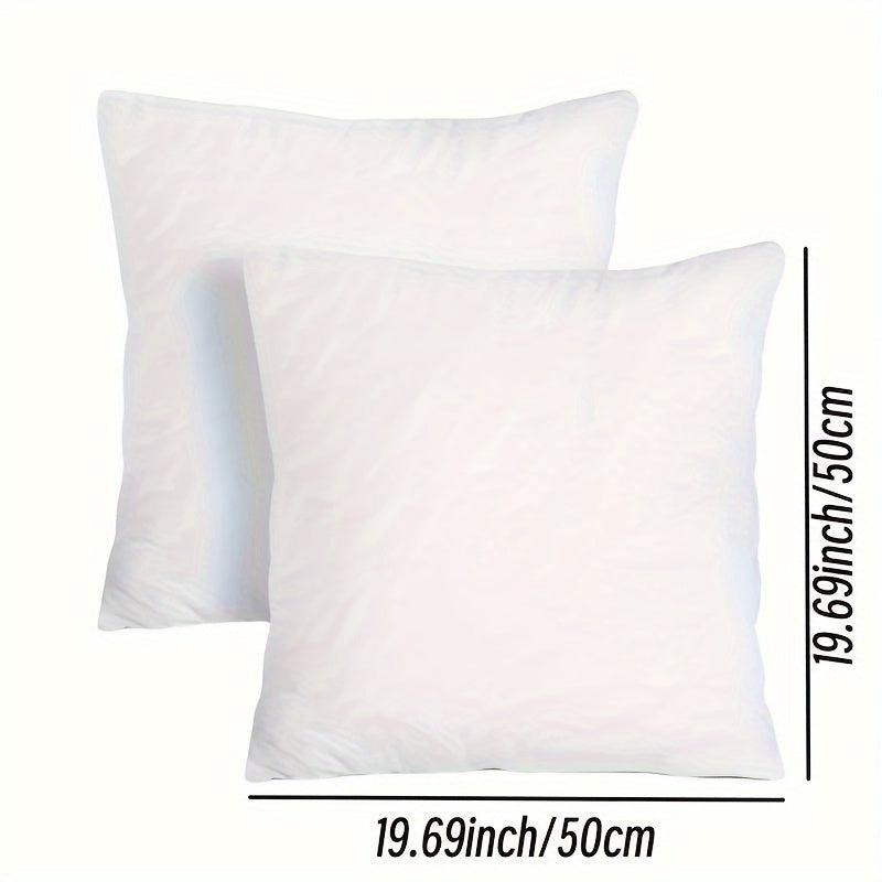 2pcs Pillow Inserts, Square Pillow Cushion Insert Soft Fluffy Cushion Pillow Core White Pillow Inserts Christmas Decor Halloween Decor Bed Sofa Home Decor
