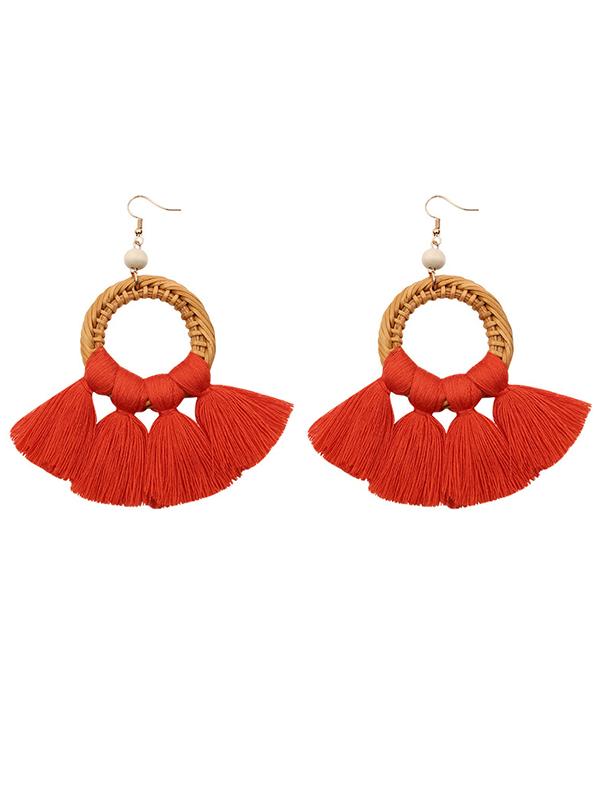 xakxx Tasseled Knitting Bohemia Earrings