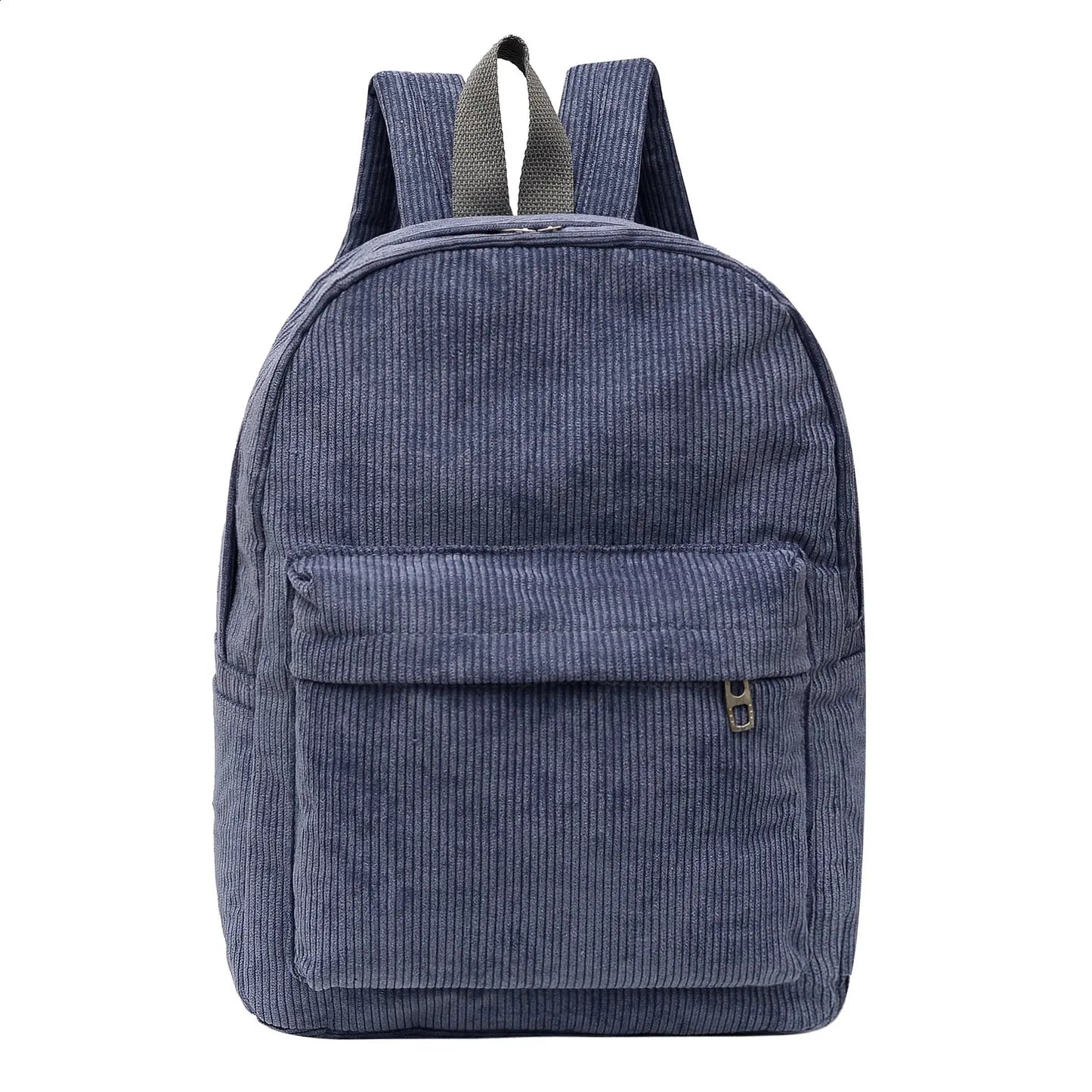 Personalised Embroidery Simple Backpack Corduroy School BackpacksSolid Color Casual Bookbag Travel 240425