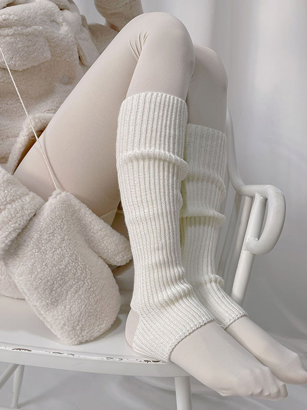 xakxx Casual Solid Color Leg Warmers Accessories