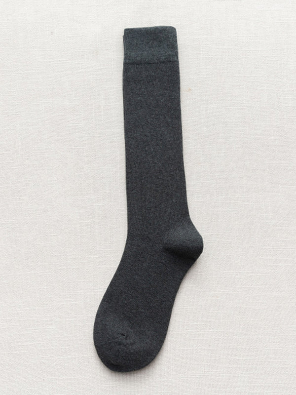 xakxx Casual Keep Warm Solid Color Socks Accessories