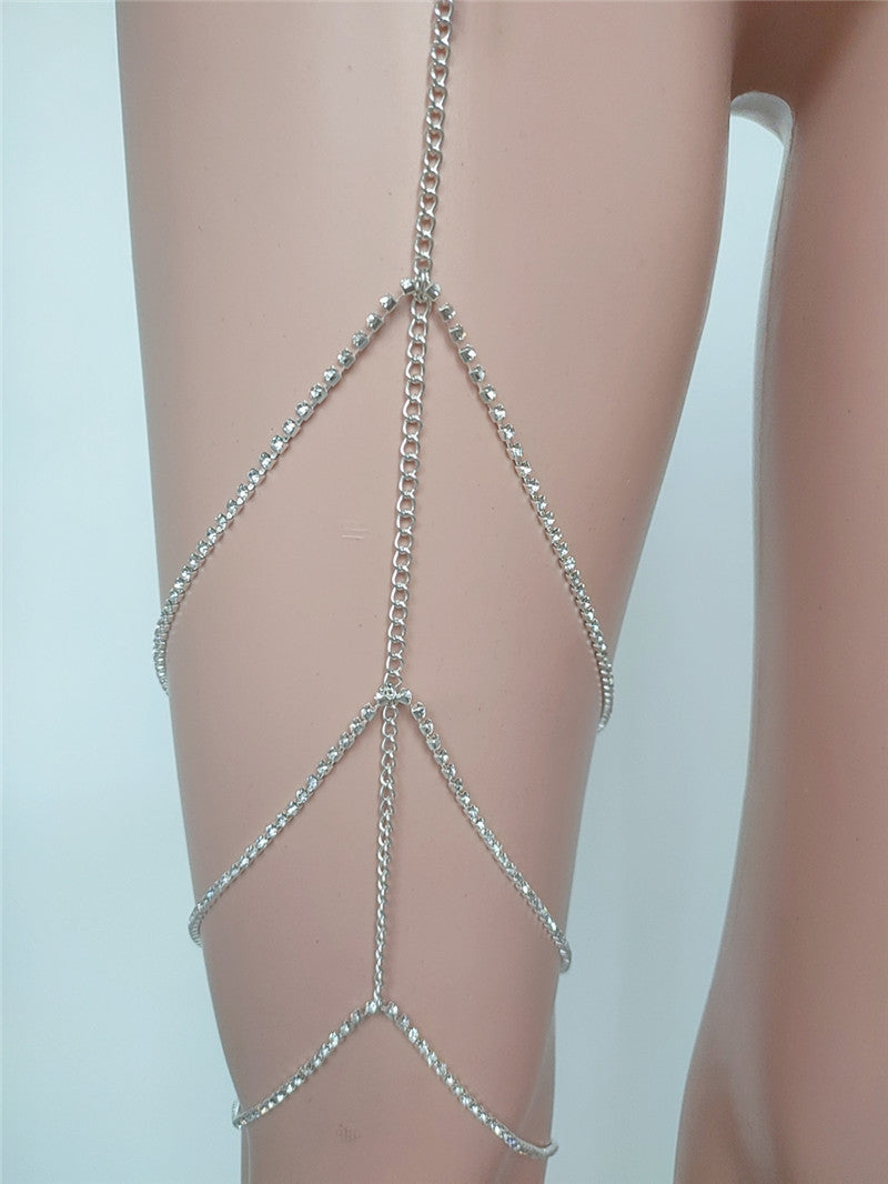 2025 New Popular trade 2020ins nightclub wind wild personality rhinestone full diamond diamond set leg chain leg decoration fb1340