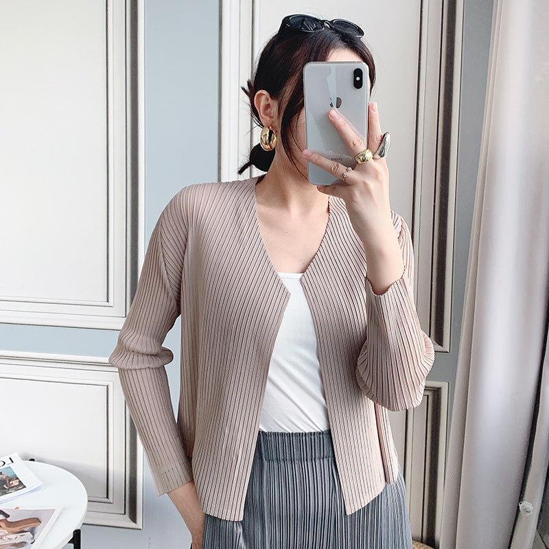 2025 Change the style, change the size, OEM customization, basic cardigan top, women's outer and women's versatile shawl short coat spring