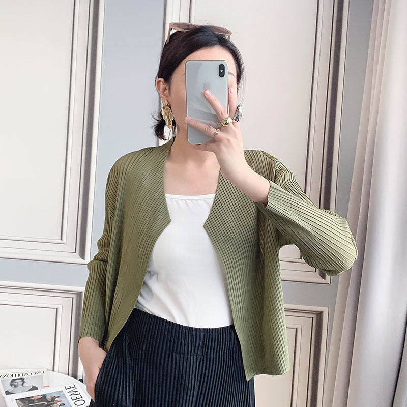2025 Change the style, change the size, OEM customization, basic cardigan top, women's outer and women's versatile shawl short coat spring