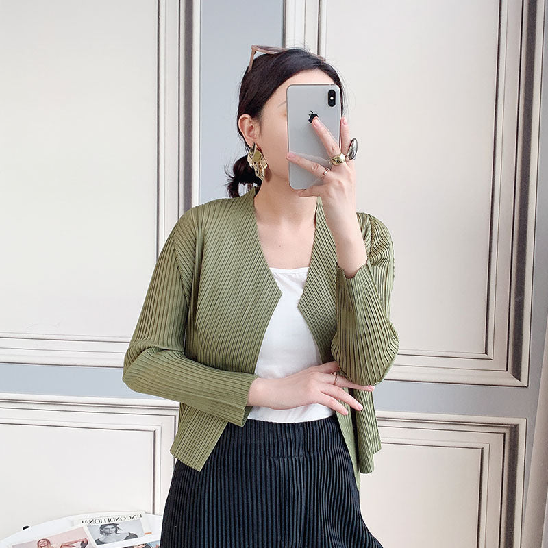 2025 Change the style, change the size, OEM customization, basic cardigan top, women's outer and women's versatile shawl short coat spring