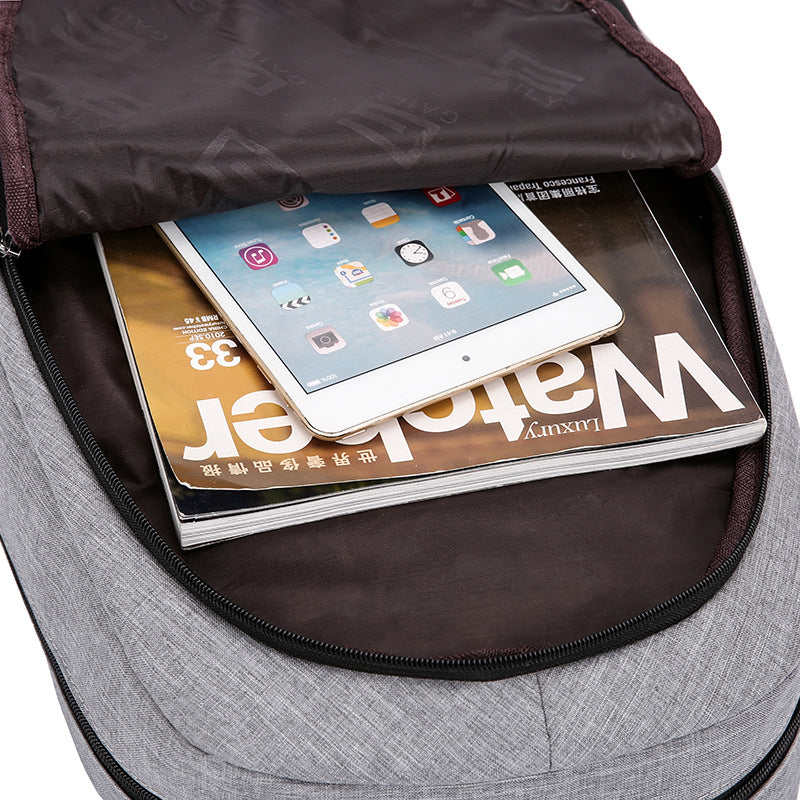 Computer Backpack Trendy College Students' Backpack Men's Casual Business Large Capacity Travel Bag Three-Piece Backpack