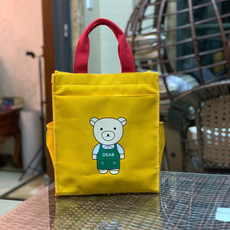 Large New Canvas Multi-Layer Student Cram School Bag File Bag Leisure Mummy Bag Work Lunch Bag Bento