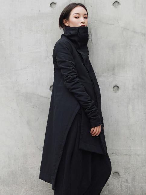 xakxx High-neck Cool Irregular Warm Jacket