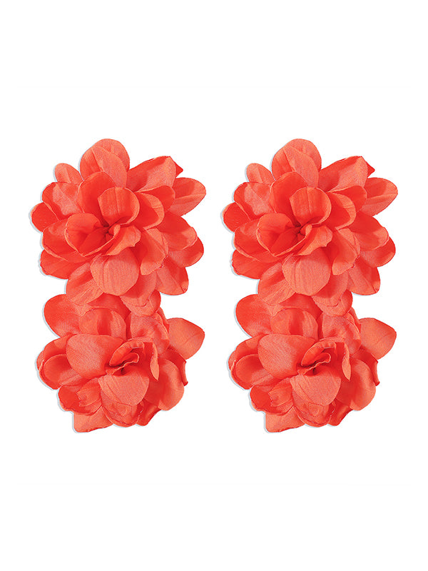 xakxx Three-Dimensional Flower Drop Earrings