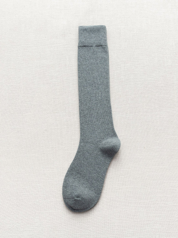 xakxx Casual Keep Warm Solid Color Socks Accessories