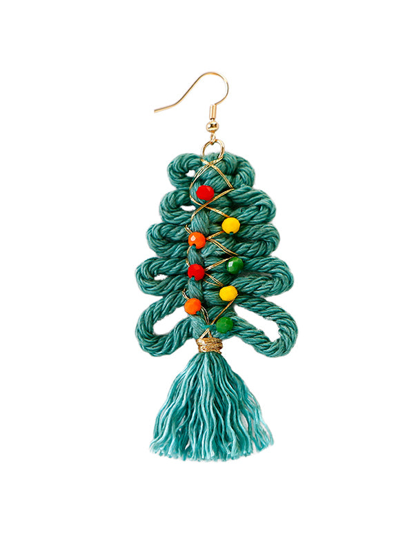 xakxx Tasseled Earrings Christmas Tree Accessories