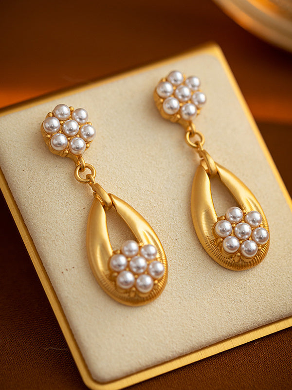 xakxx Chains Flower Shape Earrings Accessories