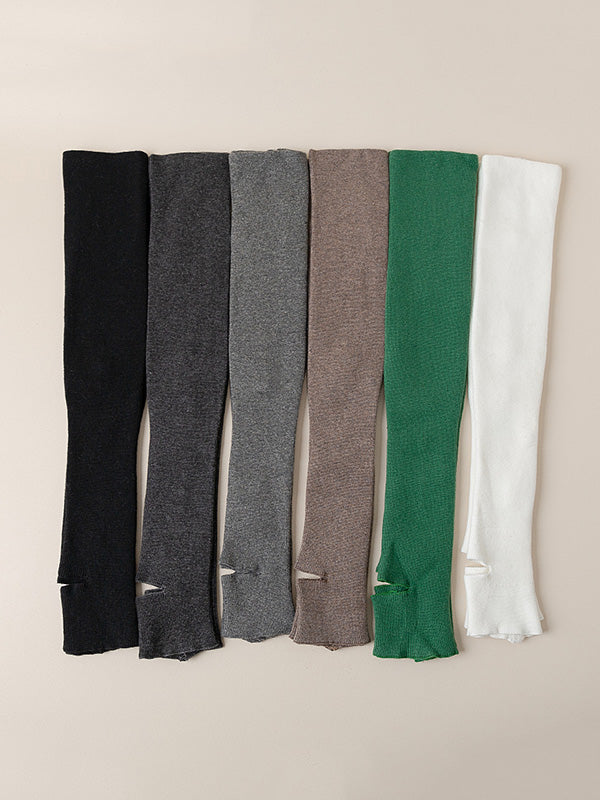 xakxx Wool Solid Color Leg Warmers Accessories