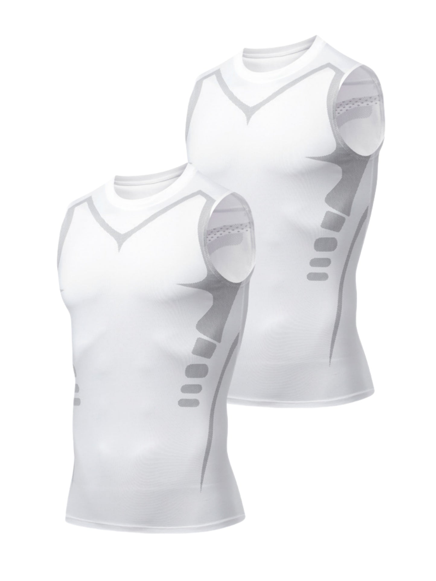 Buy 1 Get 1 Free, total of 2 pcs Men's Premium Quick-Dry Tank Top - Breathable Crew Neck Sleeveless Compression Vest with Moisture-Wicking Fabric, Four-Way Stretch, and Anti-Odor Technology - Ideal for Sports Events, Fitness Training, Ball Games, and Outd