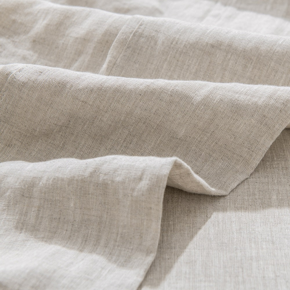 Washed French Linen Sheet Set (1 Flat Sheet, 1 Fitted Sheet & 1or2 Pillowcases) , 16" Deep Pocket, Breathable,Ultra Soft and Durable, All Season Comfortable, Machine Wash.