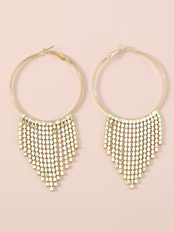 xakxx Geometric Tasseled Earrings Accessories