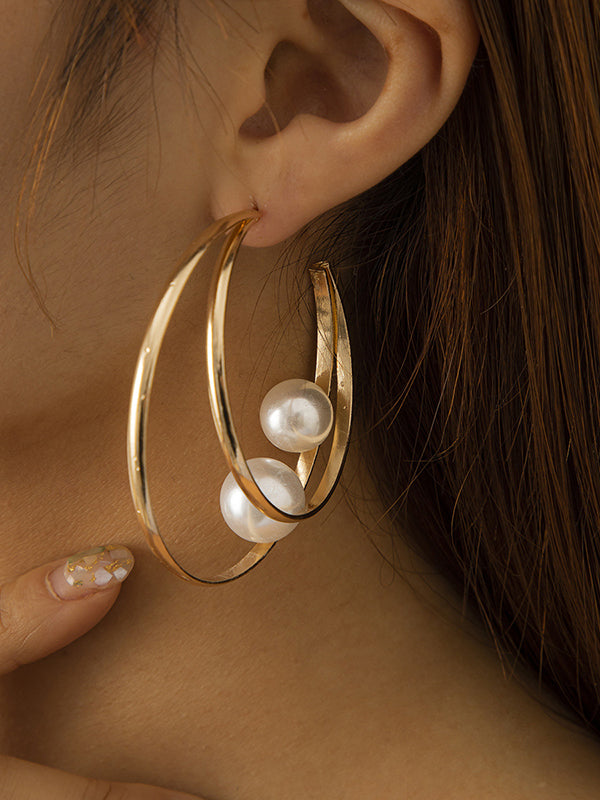 xakxx Original Vintage Geometric Pearl Earrings
